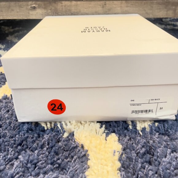 NIB Maryam Nassir Zadeh Leather Olympia Wedge Slip On Sandal Size 38 - Picture 6 of 6